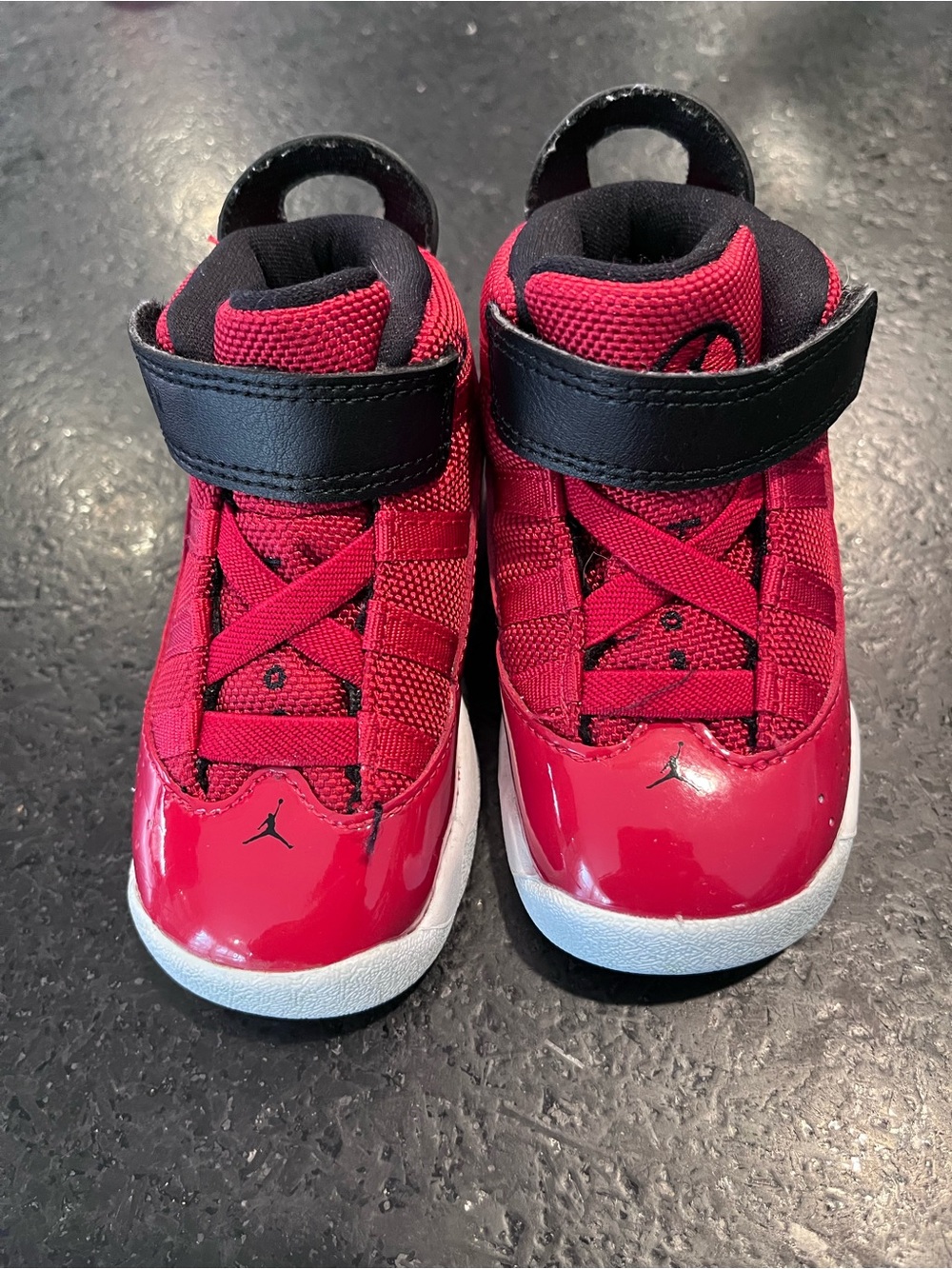 Jordan Toddler Red and Black High-Top Sneakers